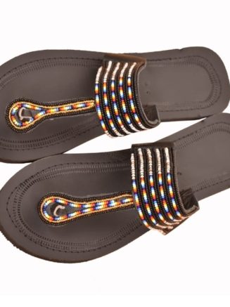 African Beaded Fore-Strip Sandals