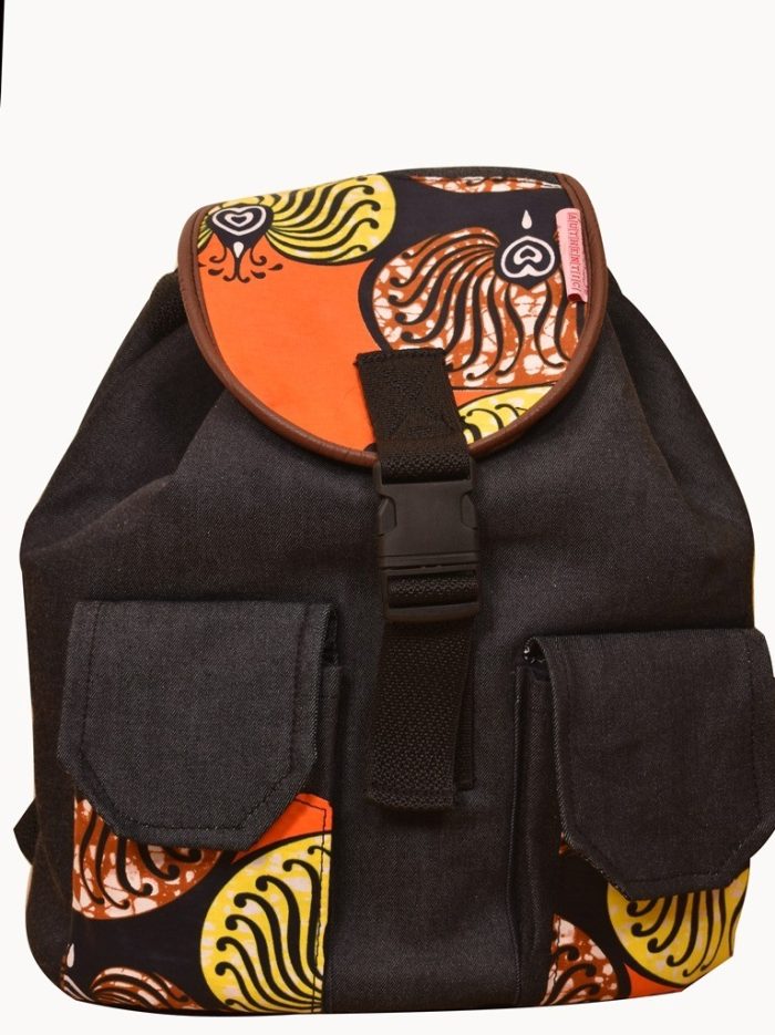 Jeans monkey bag (jeans and Kitenge)@ ksh. 2000