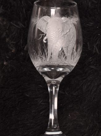 Engraved Wildlife Wine Glasses