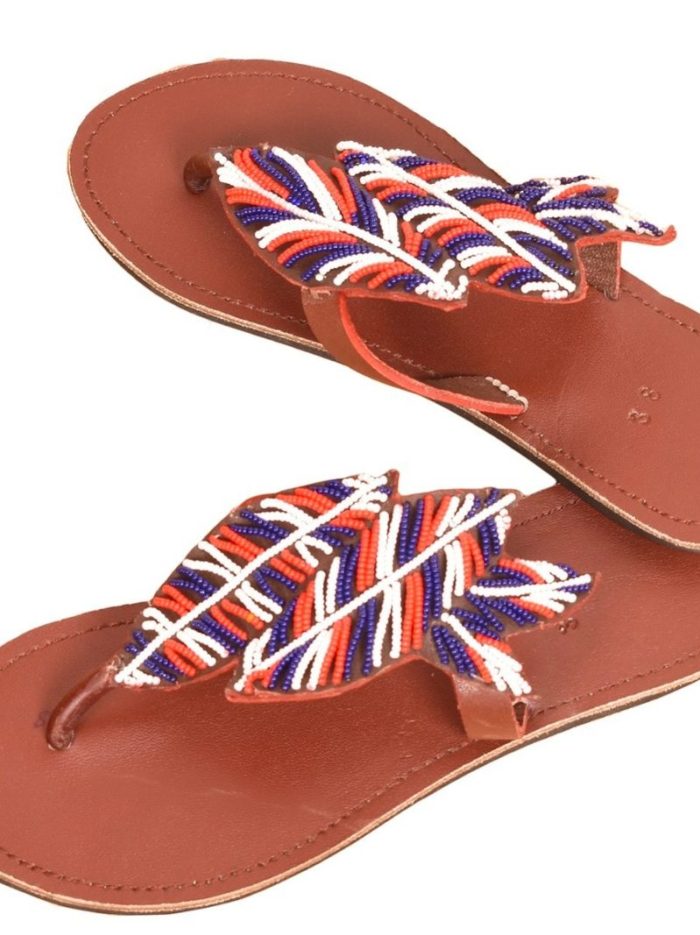tri-leaves (brw) maasai sandals