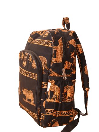 Animal-Print Backpack Bag