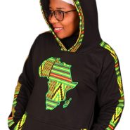 African Map Ankara Hoodie
