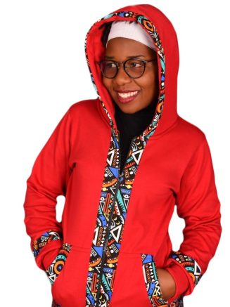 Zipper-line Tribal Hood