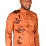 Spiral Flower African Shirt