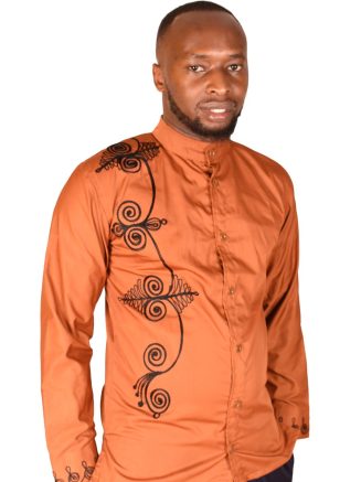 Spiral Flower African Shirt