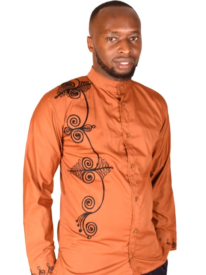 Spiral Flower African Shirt
