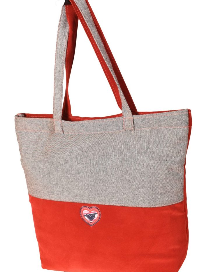 Velvet handbag-red is velvet and grey jeans