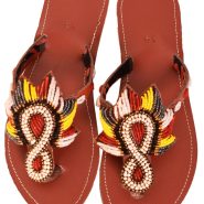 Infinity brown leather sandals