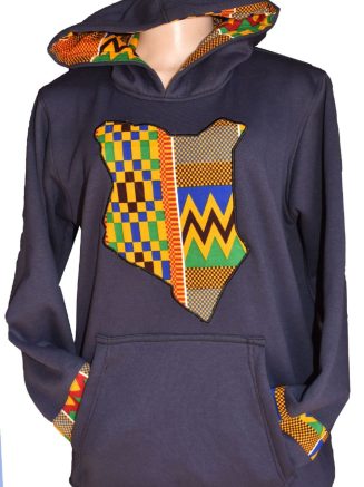 Kenyan Kente Map Hoodie