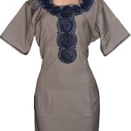 Spiral Embroidered african dress