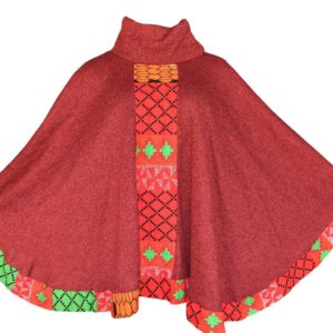 Red Maroon Turtle Poncho