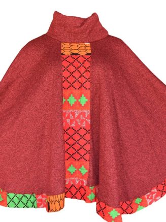 Red Maroon Turtle Poncho