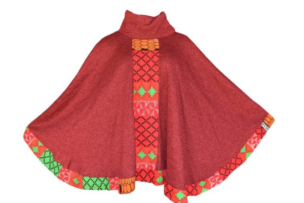 Red Maroon Turtle Poncho