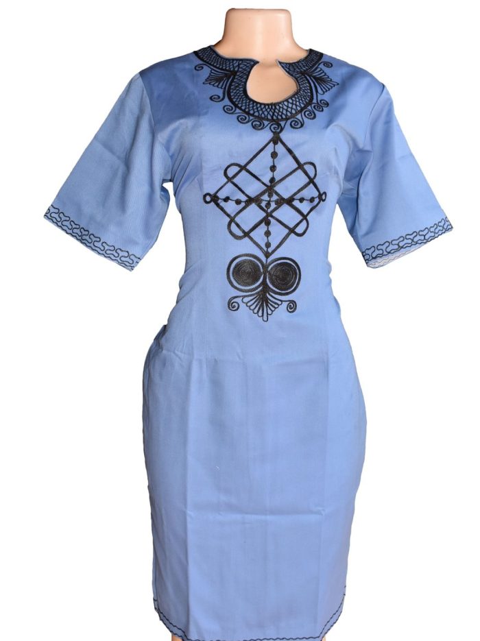 triometric embroidered dress