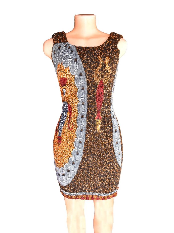 sleeveless elastic dress