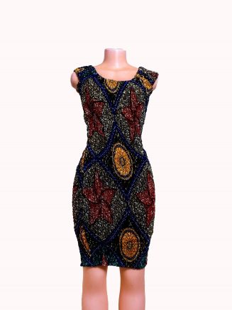 Sleeveless African Print Bodycon Dress