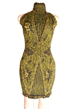 Brown Turtle-Neck Dress