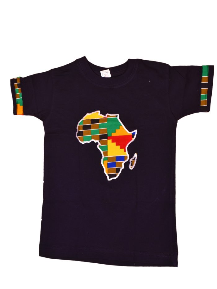 Black Kent Afric Map T-shirt
