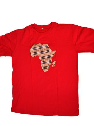 Red Africa map t-shirt