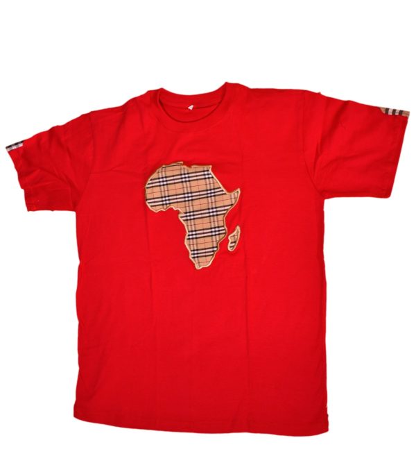 Red Africa map t-shirt