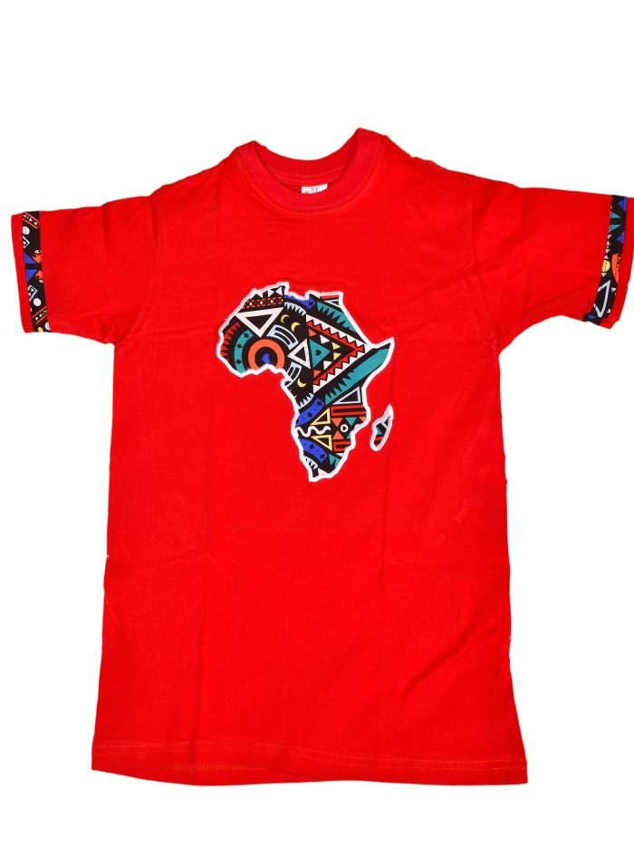 Red Africa Map T-shirt