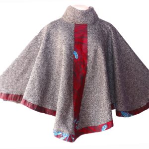 Turtle Neck poncho (Grey)