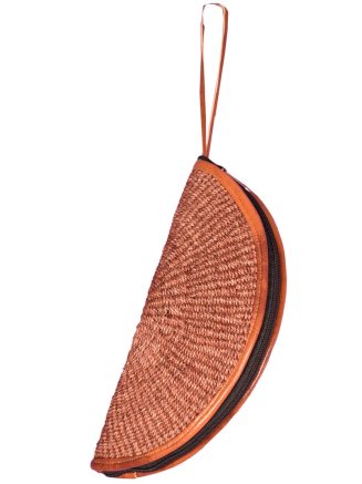 Half moon clutch bag (sisal made)