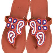 nine-flowered leather sandals