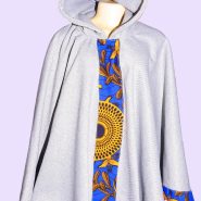 Classy Grey and Blue Poncho