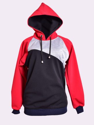 Beautiful red, black, and grey sweatshirt