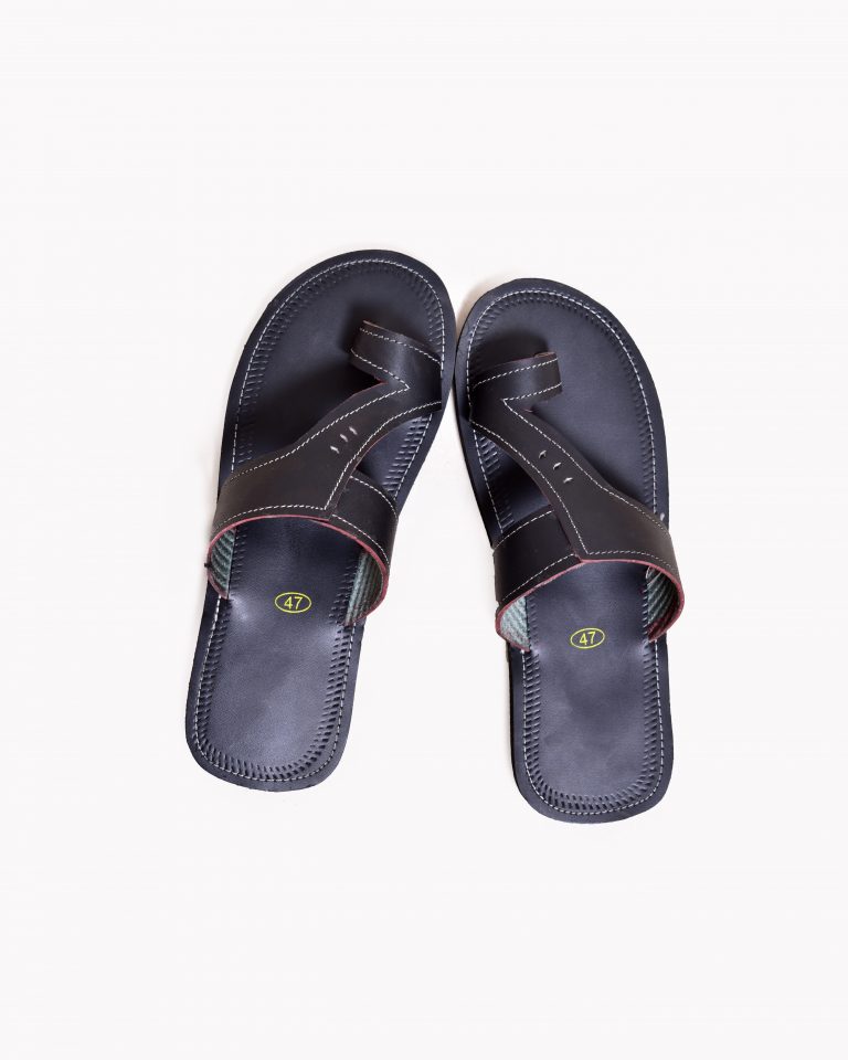 Black Leather Sandals