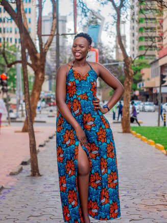 Maxi Dress (blue Kitenge)