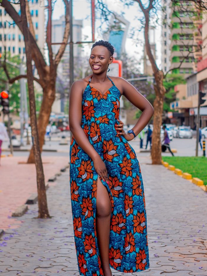 maxi dress blue