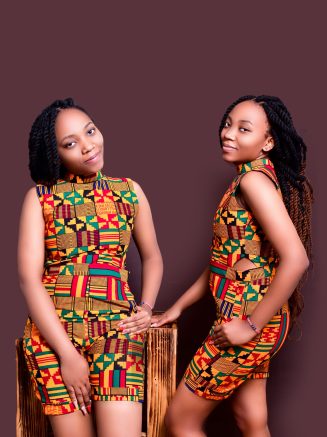 Brown Kente Romper