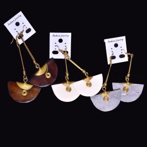 100 pairs of Bone Earrings with Gold Brass Detail