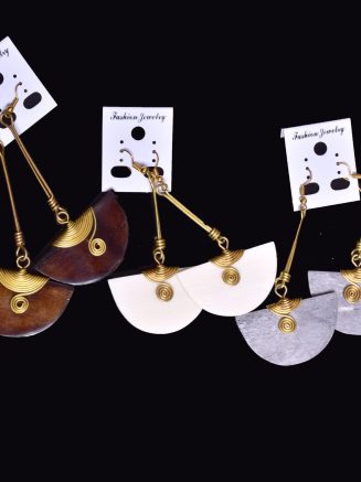 100 pairs of Bone Earrings with Gold Brass Detail