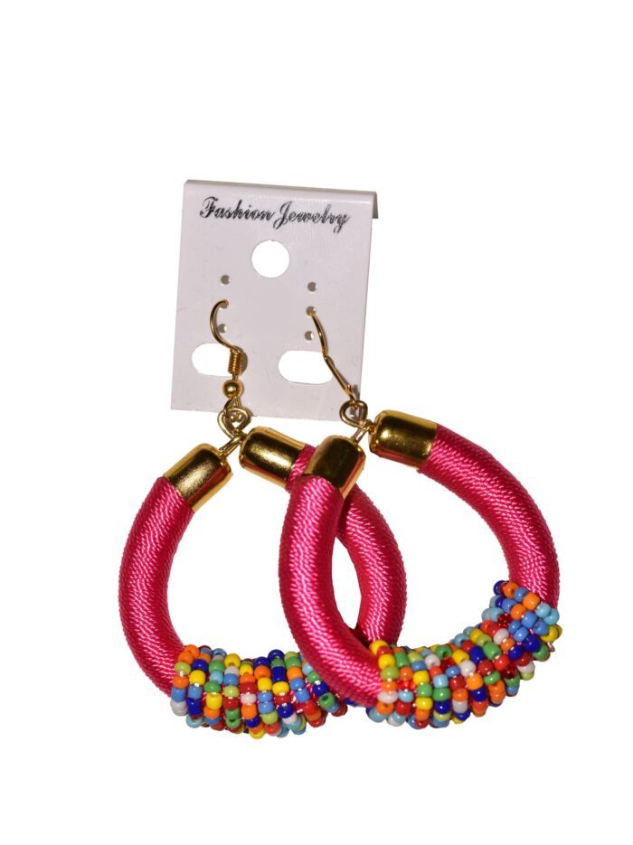Beaded Hoop Earrings