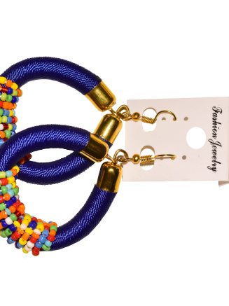 Blue Beaded Earrings