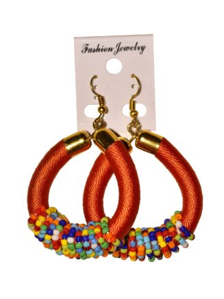 Bold Red Beaded earrings