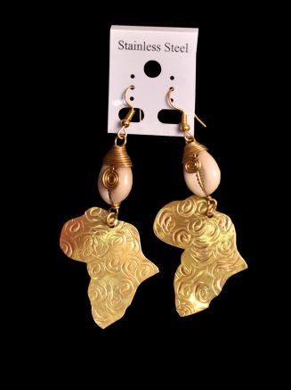 Africa Golden Brass Earrings