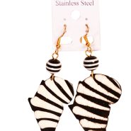 Africa-Inspired Zebra Stripe Earrings