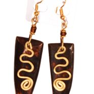 Horn Earring with brass finishing - Copy