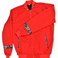 Red college Jacket with an African Design