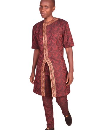Maroon African fashionable Suit