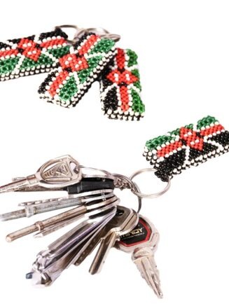 Beaded Kenyan Flag Keyholders