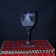 lion engraved wine glassb