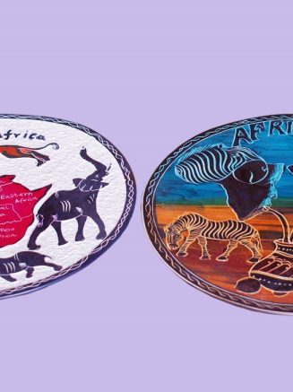 12-inches Oval African soapstone plates