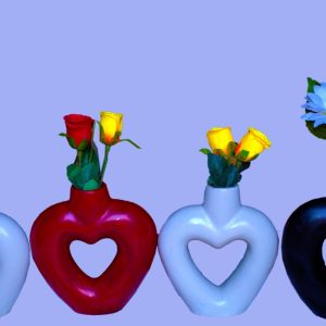 Heart-Shaped Flower Vases