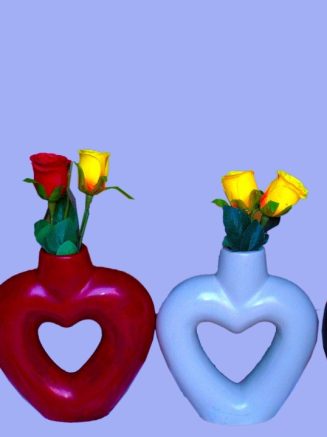 Heart-Shaped Flower Vases
