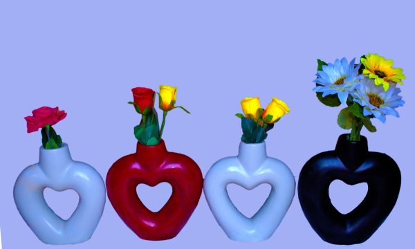 Heart-Shaped Flower Vases